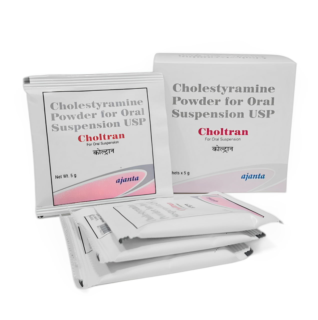 CHOLESTYRAMINE POWDER CHOLTRAN 5GM ORAL SUSPENSION USP | 1 BOX (20 Sachets)