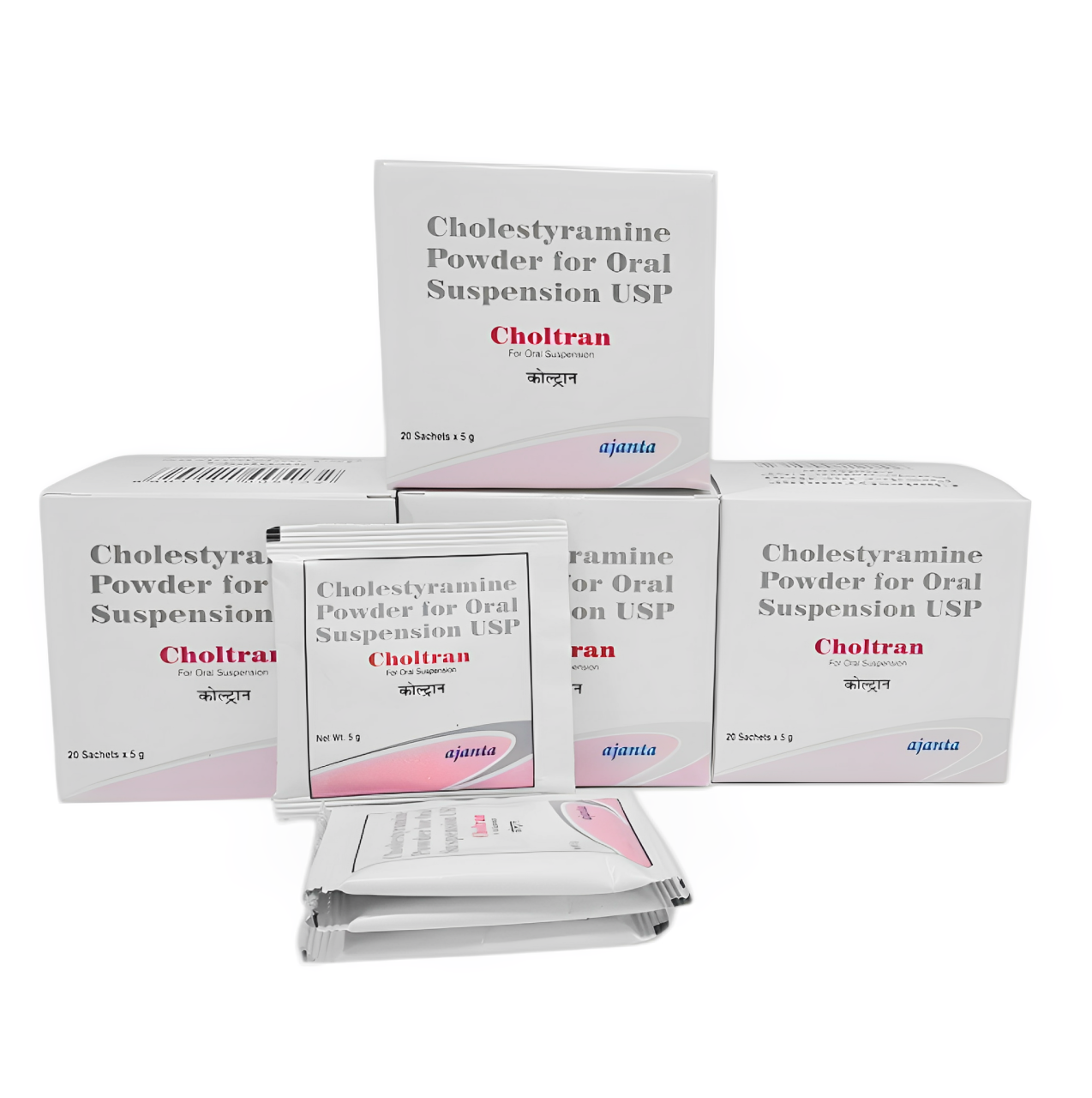 CHOLESTYRAMINE POWDER CHOLTRAN 5GM ORAL SUSPENSION USP | 1 BOX (20 Sachets)