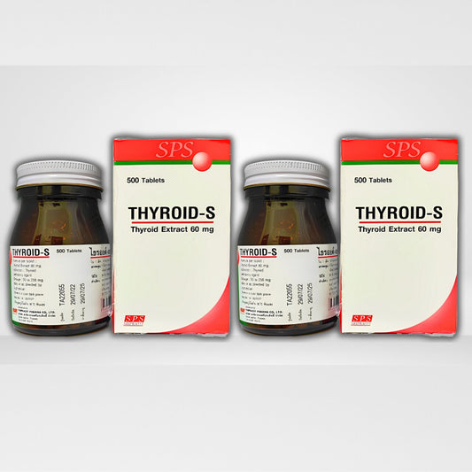 THYROID-S 60MG NATURAL DESICCATED THYROID 1,000 TABLETS | 2 BOTTLES
