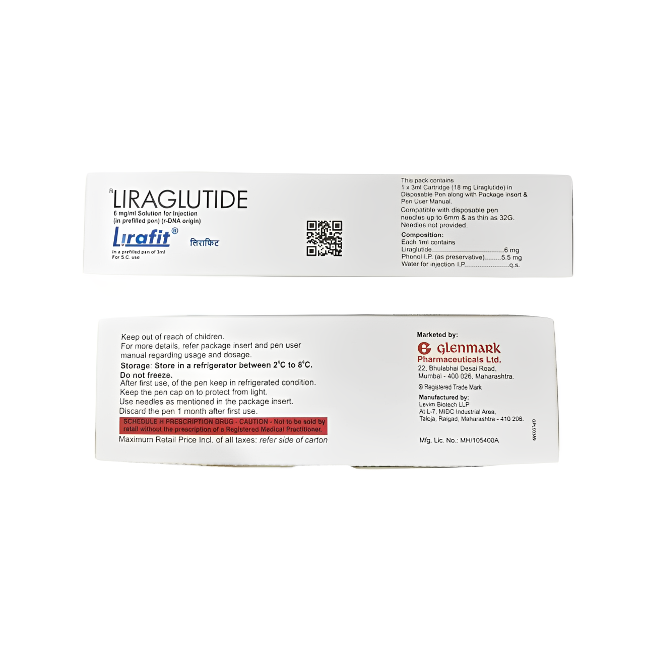 LIRAFIT 18MG | 1 PEN INJECTION (Liraglutide like Saxenda)